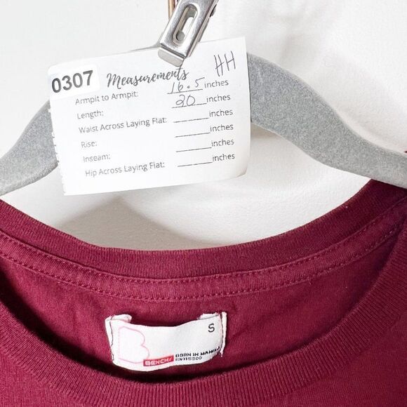 Bench Womens Red Short Sleeve Crew Neck Pullover Graphic T Shirt Size Small - Picture 5 of 5